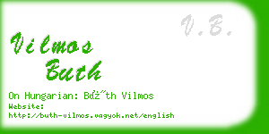 vilmos buth business card